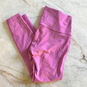 Lululemon Wunder Under 25” size 4, color is Magenta Glow